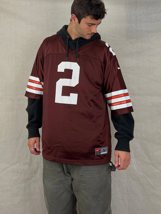 90's Nike Cleveland Browns NFL USA Made Vintage Couch #2 Jersey Size L-XL