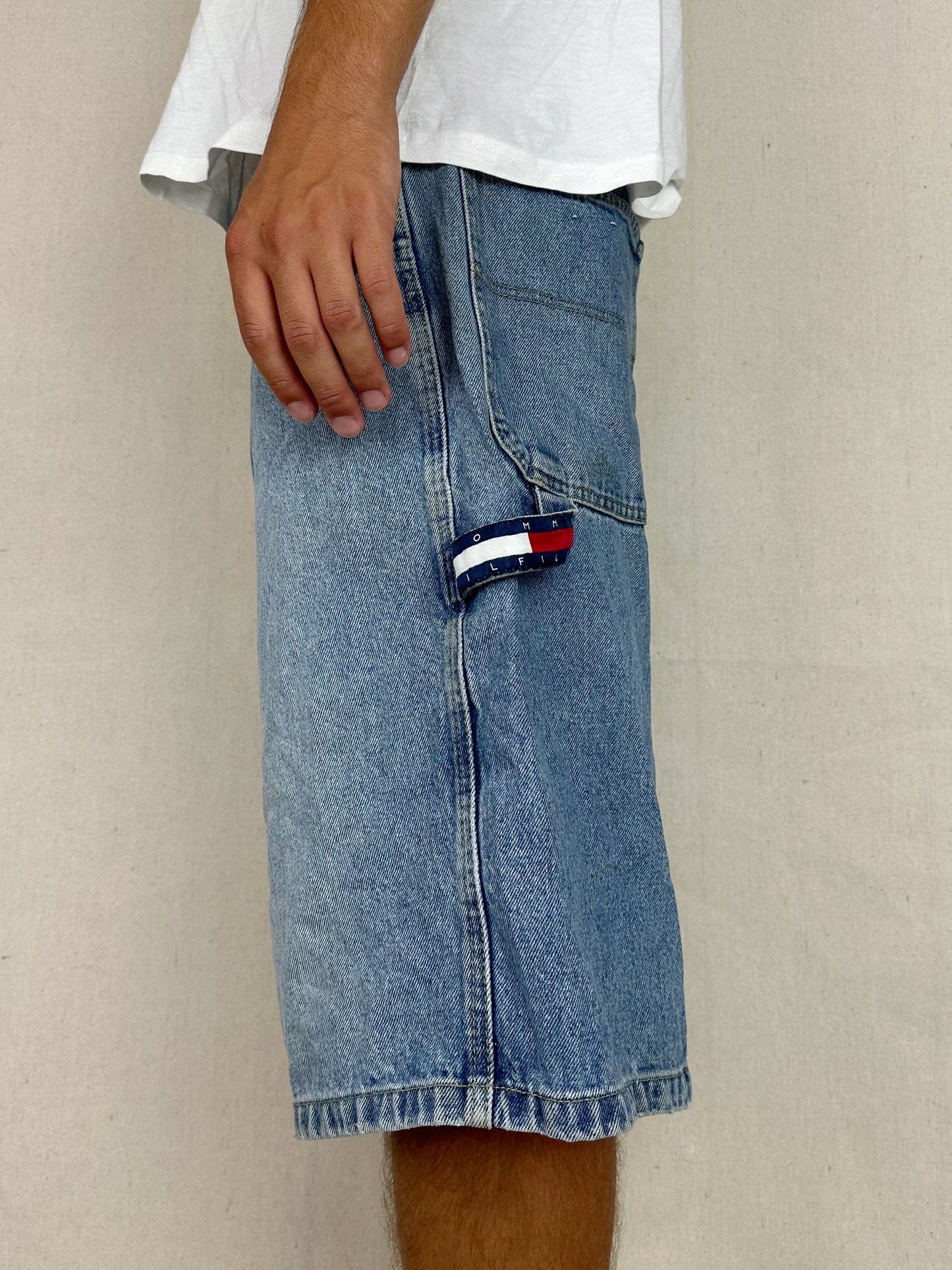 90's Tommy Hilfiger Jeans Vintage Carpenter Jean Shorts Size 36"