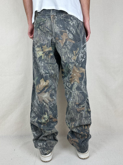 90's Wrangler Realtree Camo Vintage Double Knee Jeans Size 36x32