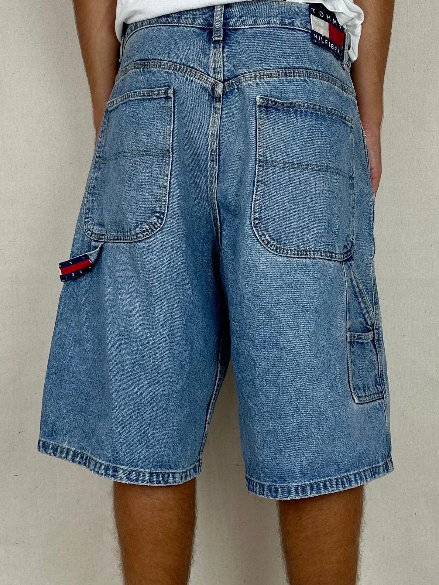 90's Tommy Hilfiger Jeans Vintage Carpenter Jean Shorts Size 36"