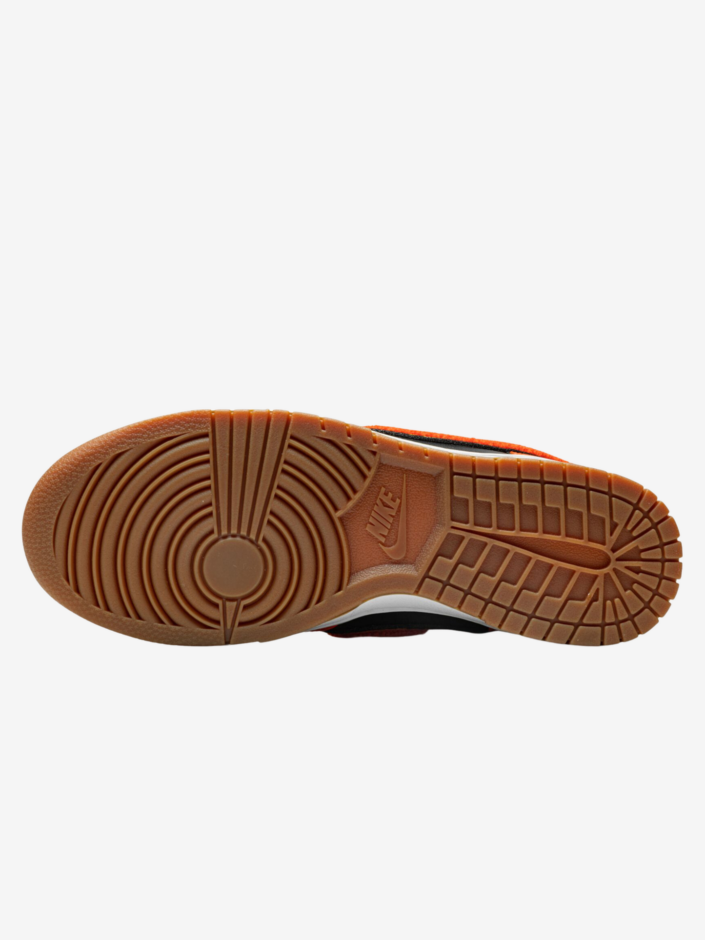 Nike High Dunk Chenille Swoosh Shoes - Safety Orange & Black Size 10