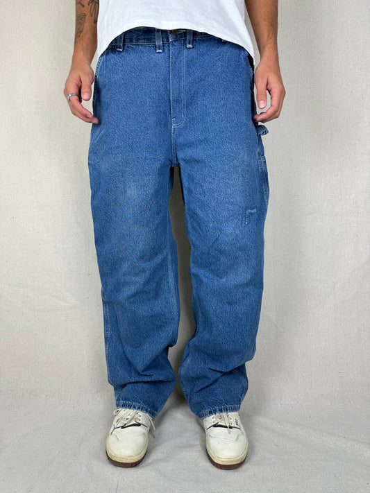 90's Carhartt Heavy Duty Vintage Carpenter Jeans Size 34x32