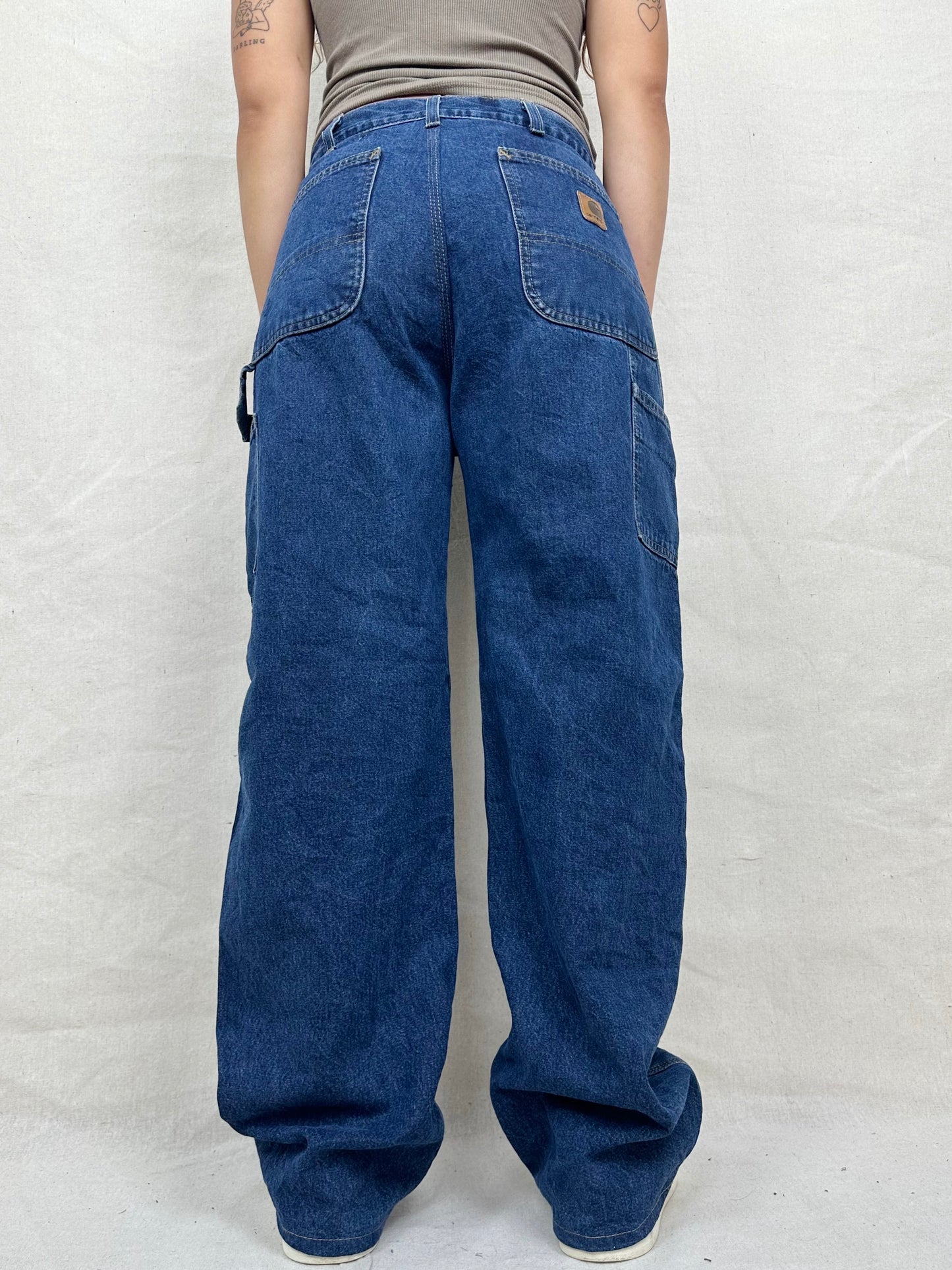 90's Carhartt Heavy Duty Vintage Carpenter Jeans Size 30x31