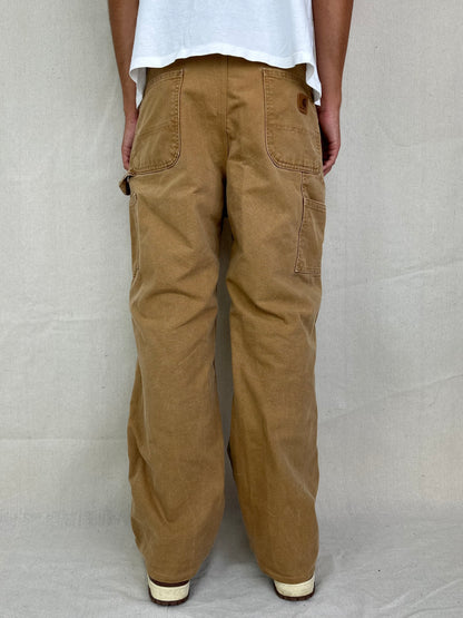 90's Carhartt Vintage Heavy Duty Carpenter Jeans Size 32x30