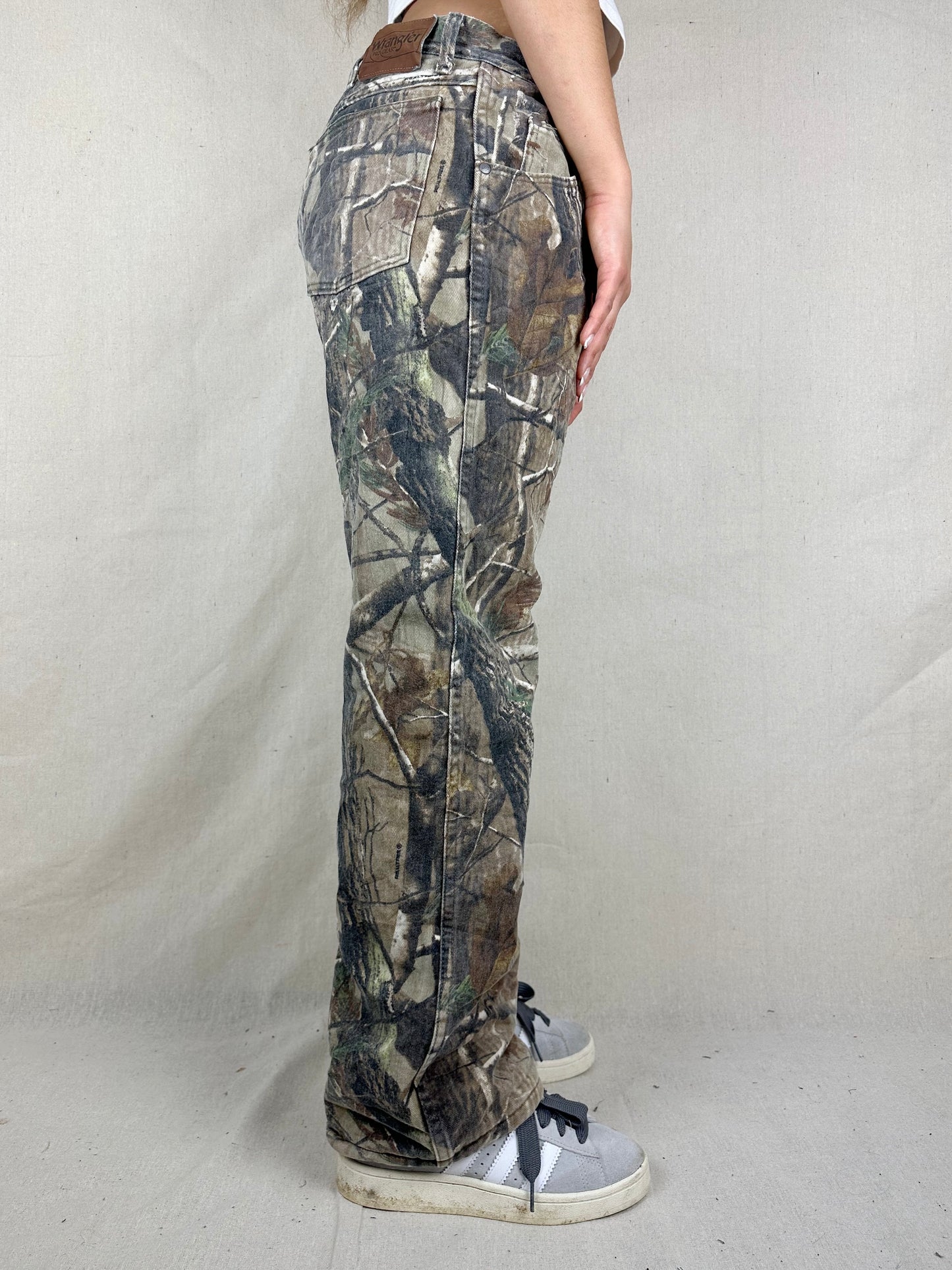 90's Wrangler Realtree Camo Heavy Duty Insulated Vintage Jeans Size 34x30