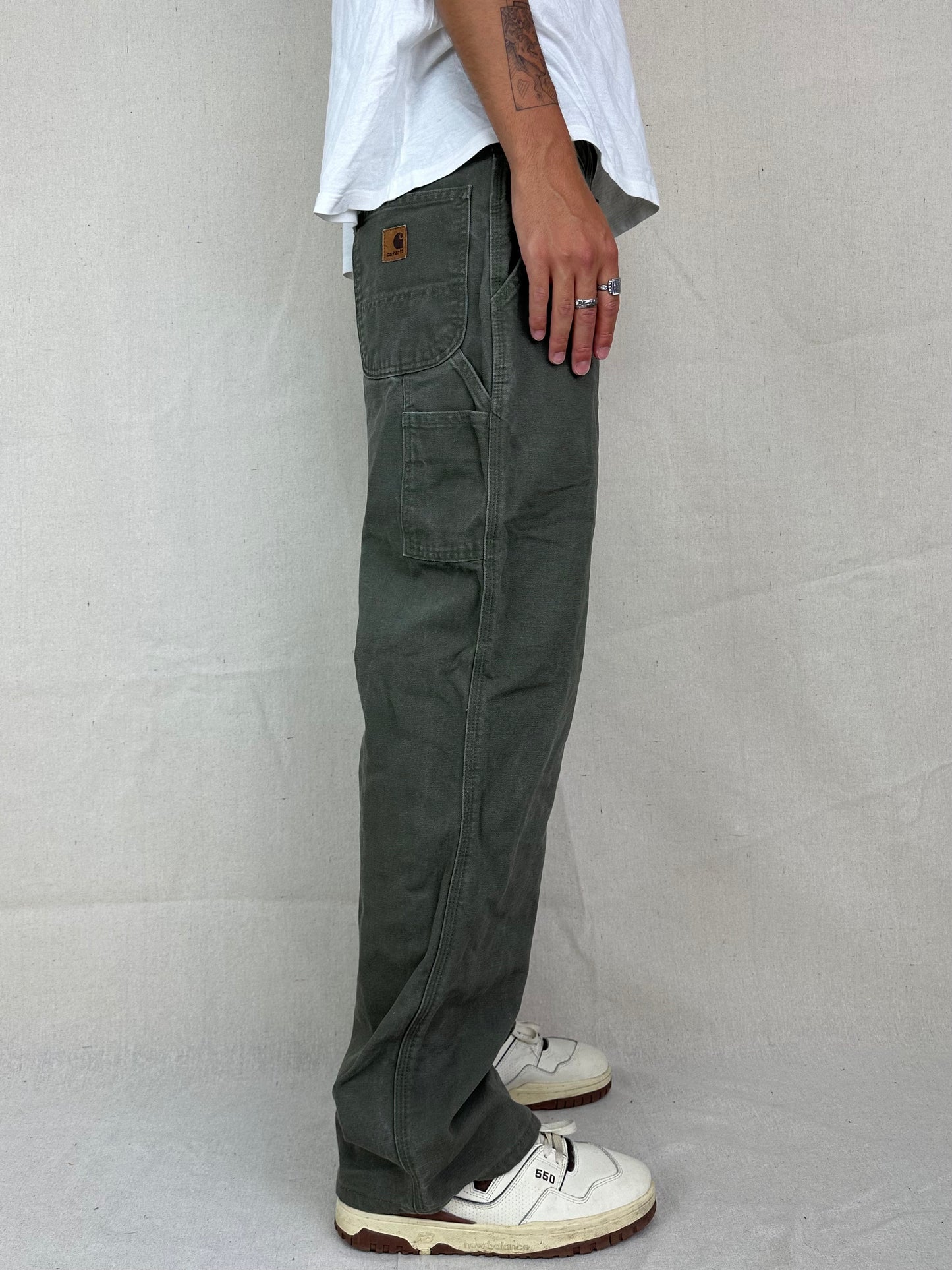 90's Carhartt Vintage Heavy Duty Carpenter Jeans Size 34x32