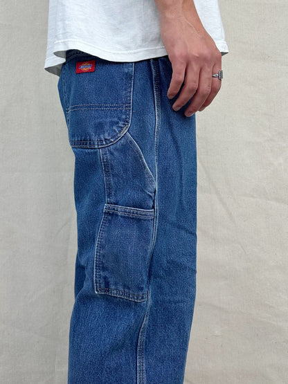 90's Dickies Heavy Duty Vintage Carpenter Jeans Size 34x32