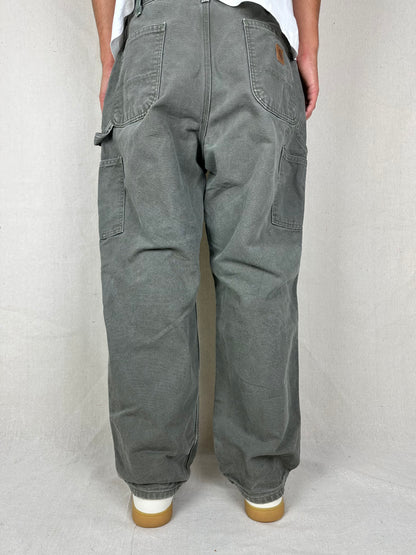 90's Carhartt Heavy Duty Vintage Carpenter Jeans Size 35x30