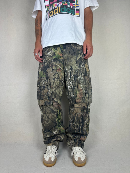 90's Mossyoak Realtree Camo Vintage Cargo Pants Size 36/38x32