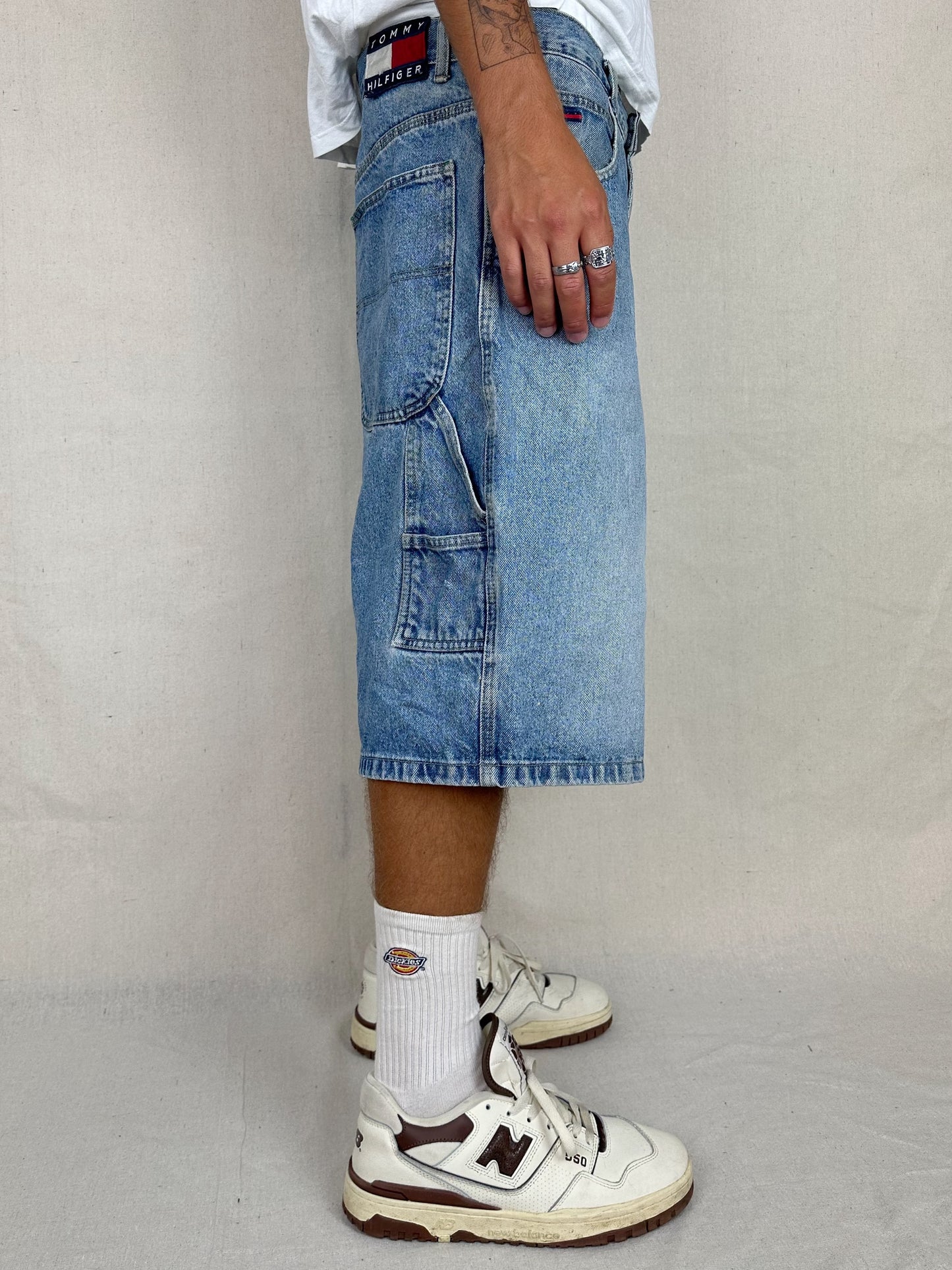 90's Tommy Hilfiger Jeans Vintage Carpenter Jean Shorts Size 36"