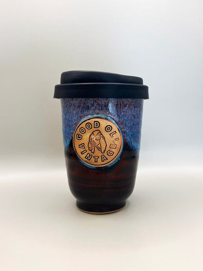 NZ Made High Fired Ceramic Keep Cups - Midnight Blue