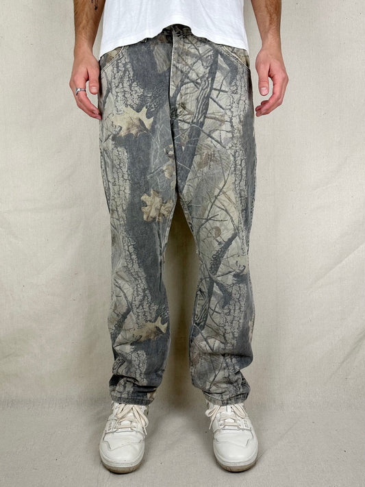 90's Wrangler Realtree Camo USA Made Vintage Jeans Size 32x32