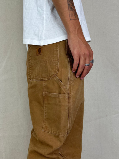 90's Carhartt Vintage Heavy Duty Carpenter Jeans Size 32x31