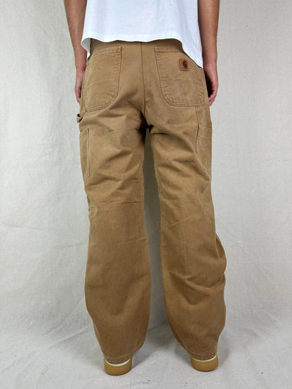 90's Carhartt Heavy Duty Vintage Carpenter Jeans Size 32x29