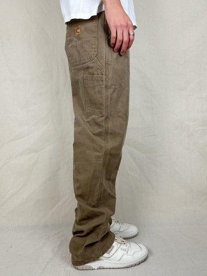 90's Carhartt Heavy Duty Vintage Carpenter Jeans Size 34x32