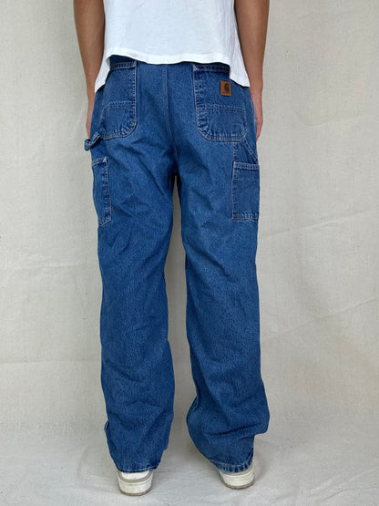 90's Carhartt Vintage Heavy Duty Carpenter Jeans Size 34x31
