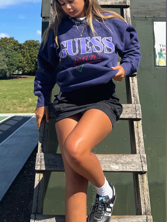 90's Guess Jeans USA Made Vintage High Neck Sweatshirt Size 12
