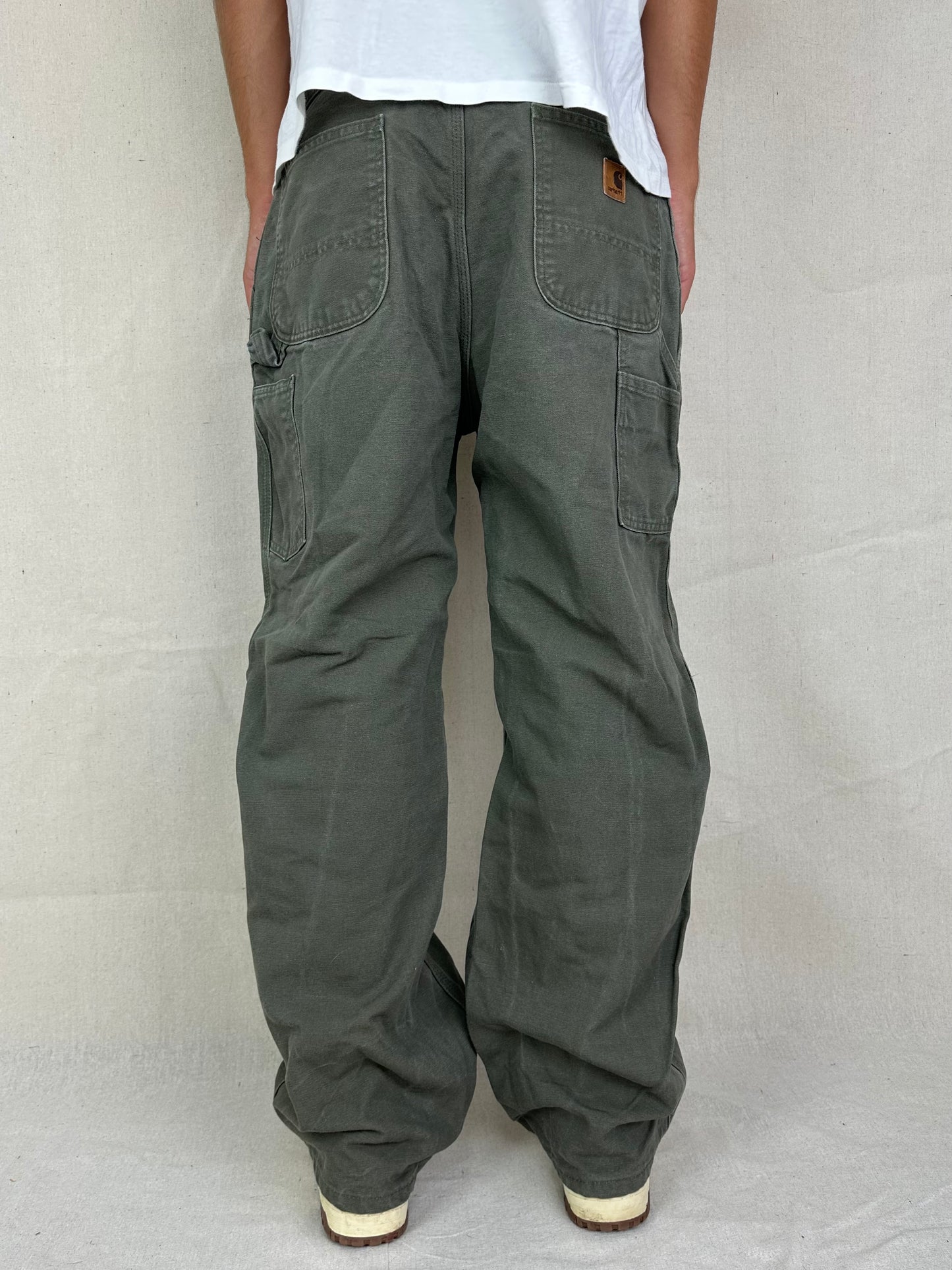 90's Carhartt Vintage Heavy Duty Carpenter Jeans Size 34x32