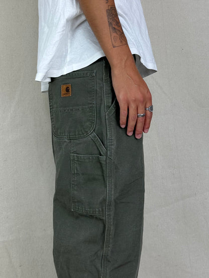 90's Carhartt Vintage Heavy Duty Carpenter Jeans Size 34x32
