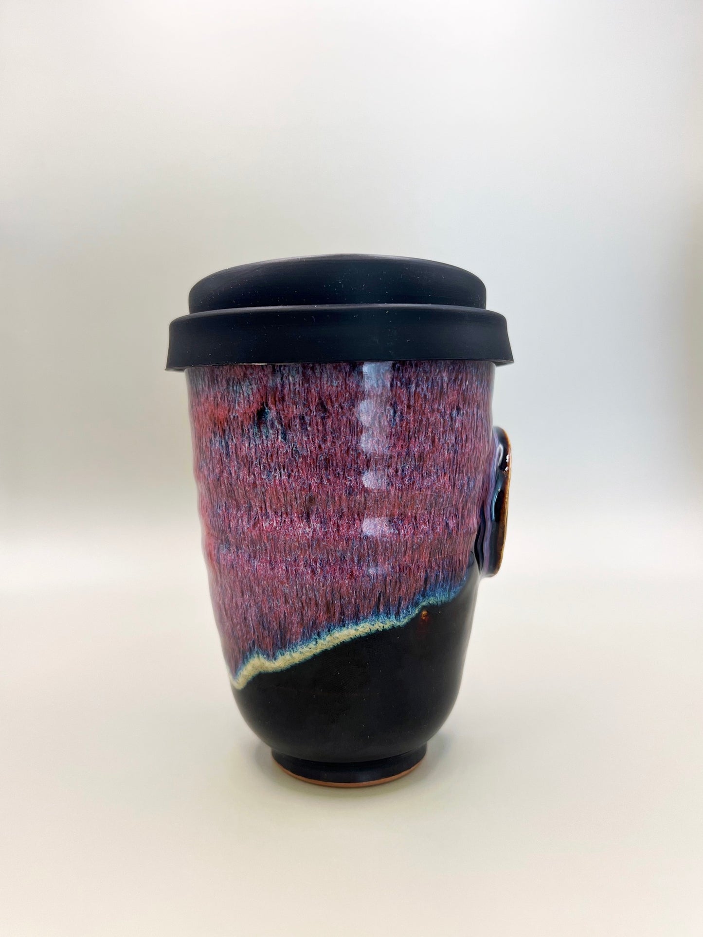 NZ Made High Fired Ceramic Keep Cups - Midnight Pink