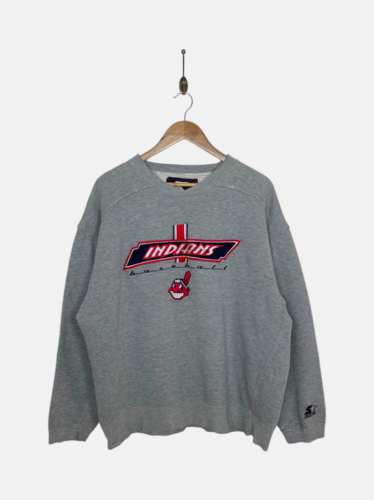 90's Cleveland Indians Starter Embroidered Vintage Sweatshirt Size L