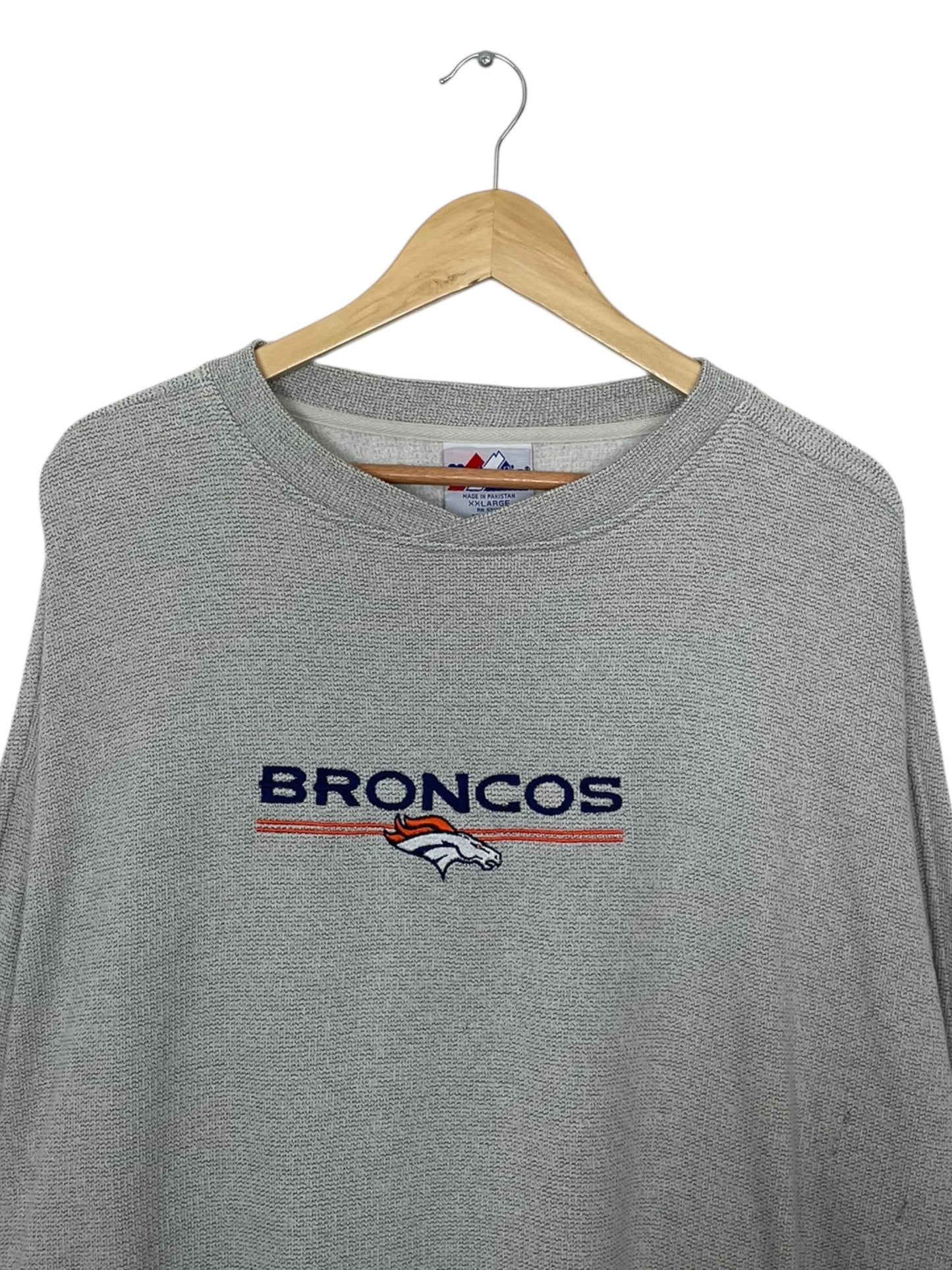 90's Broncos Embroidered Vintage Sweatshirt Size 2XL-3XL