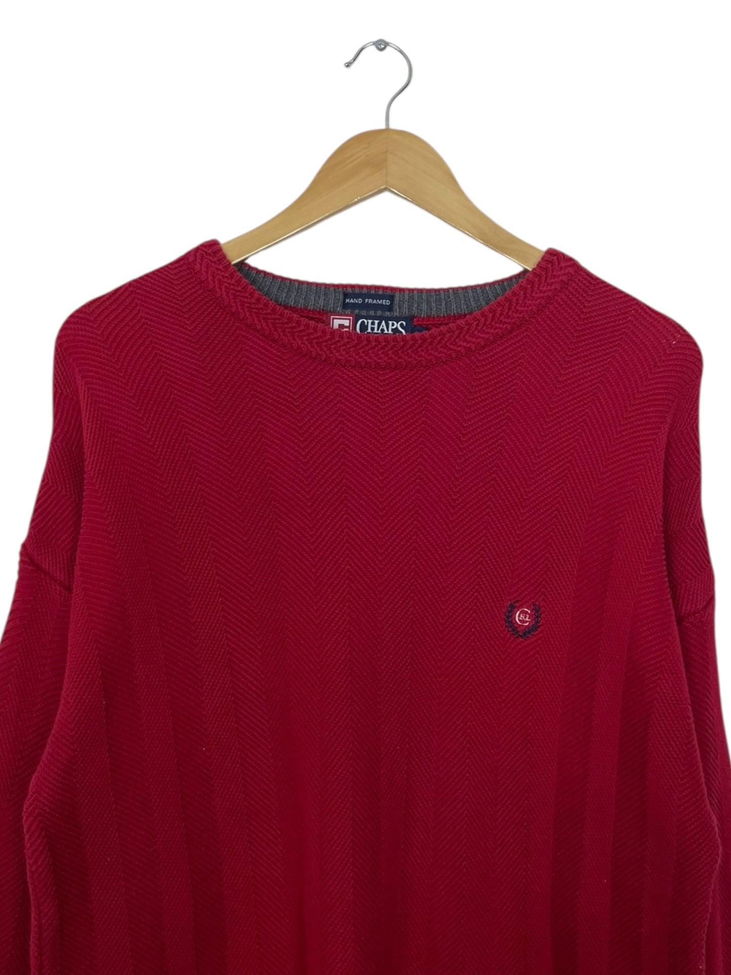 90's Ralph Lauren Chaps Embroidered Vintage Knit Sweatshirt Size L-XL