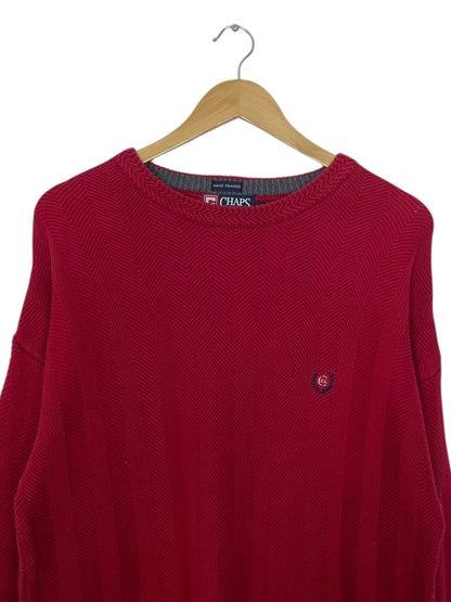 90's Ralph Lauren Chaps Embroidered Vintage Knit Sweatshirt Size L-XL