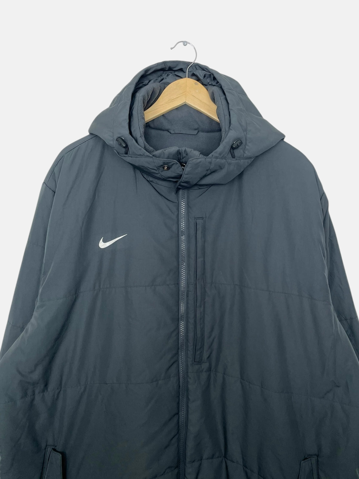 90's Nike Embroidered Vintage Hooded Puffer Jacket Size 2XL