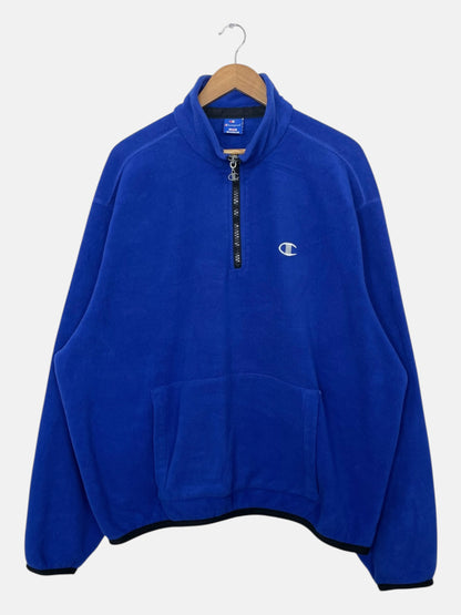 90's Champion Embroidered Vintage Quarter-zip Sweatshirt Size XL-2XL
