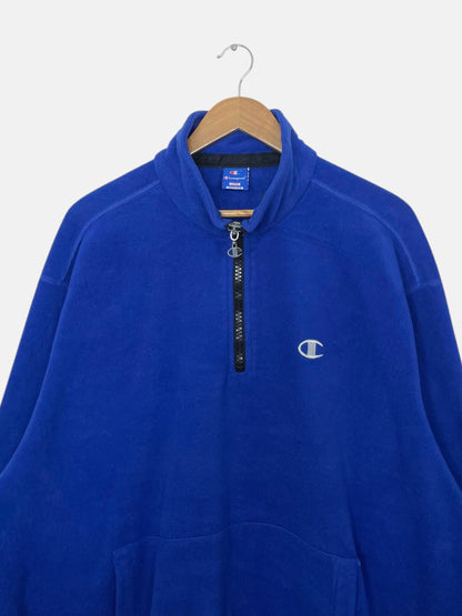 90's Champion Embroidered Vintage Quarter-zip Sweatshirt Size XL-2XL