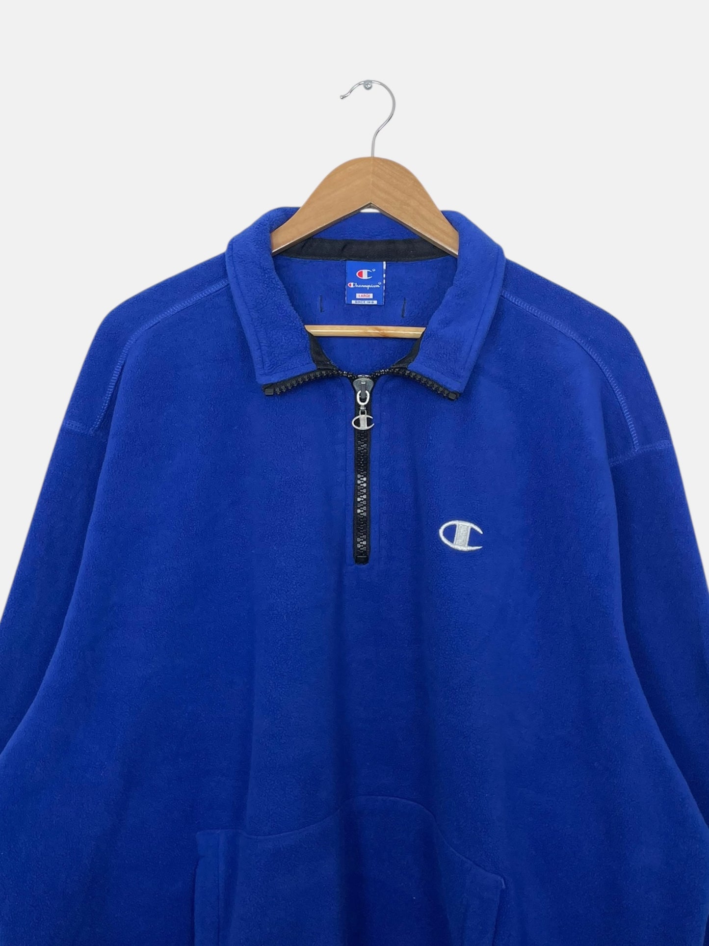 90's Champion Embroidered Vintage Quarter-zip Sweatshirt Size XL-2XL