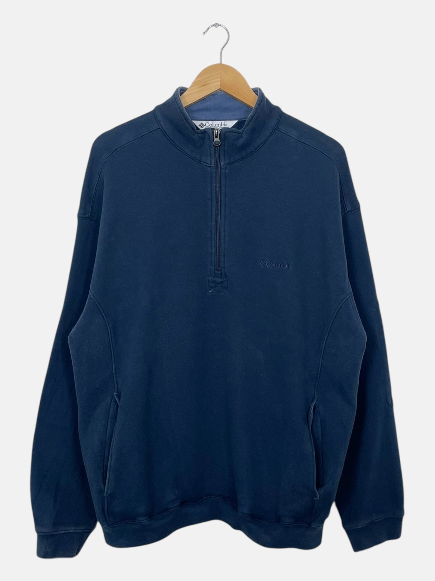 90's Columbia Embroidered Vintage Quarter-zip Sweatshirt Size XL