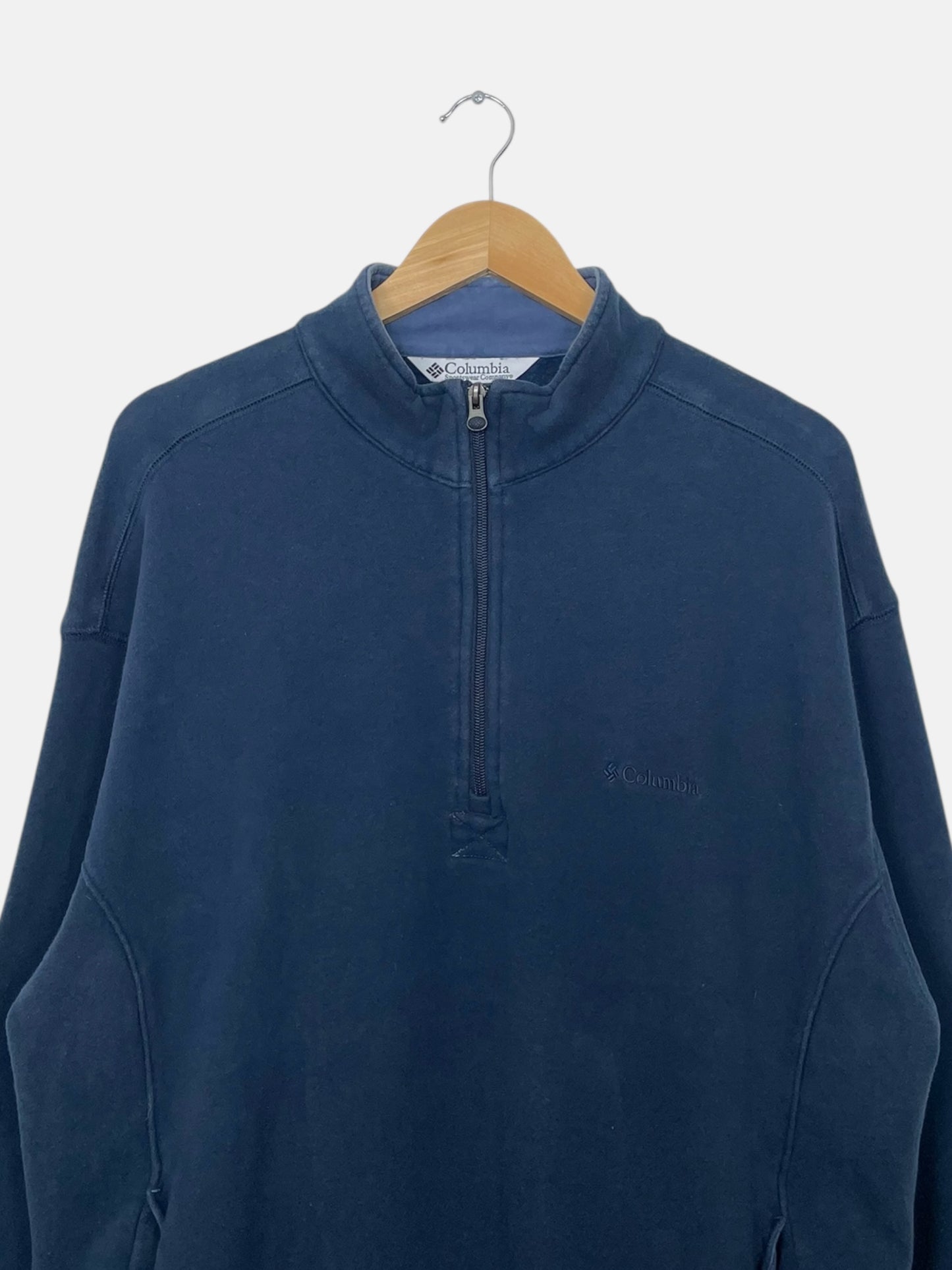 90's Columbia Embroidered Vintage Quarter-zip Sweatshirt Size XL