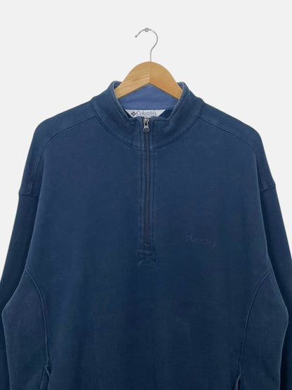 90's Columbia Embroidered Vintage Quarter-zip Sweatshirt Size XL