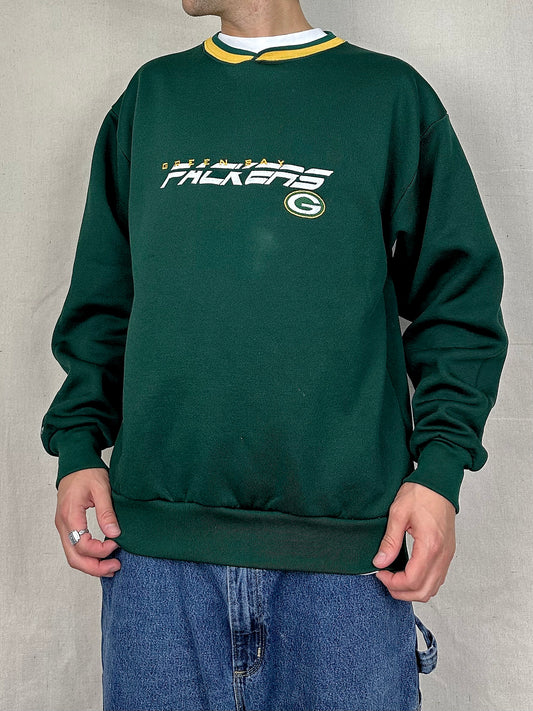 90's Green Bay Packers NFL Embroidered Vintage Sweatshirt Size M-L