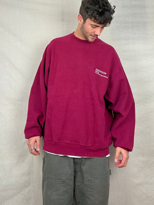 90's Hendrickson Spring Stratford USA Made Embroidered Vintage Sweatshirt Size 2XL