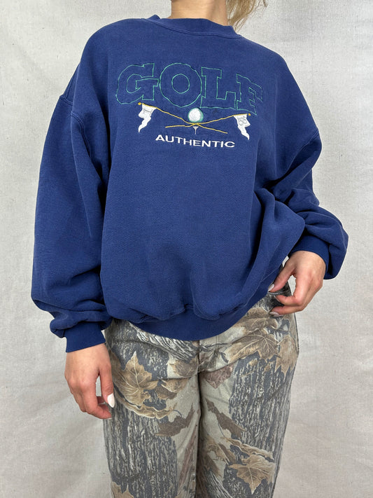 90's Golf USA Made Embroidered Vintage Sweatshirt Size 14