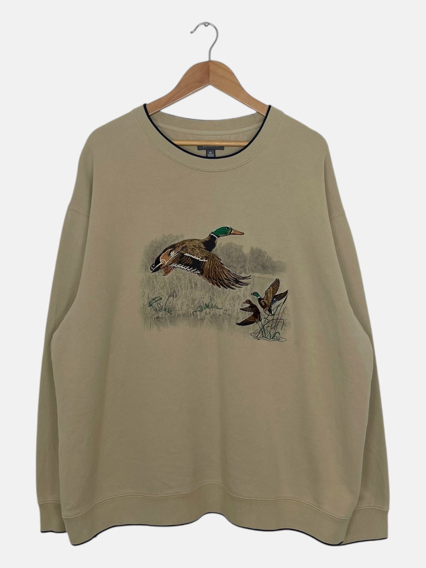 90's Croft & Barrow Duck Embroidered Vintage Sweatshirt Size 2XL