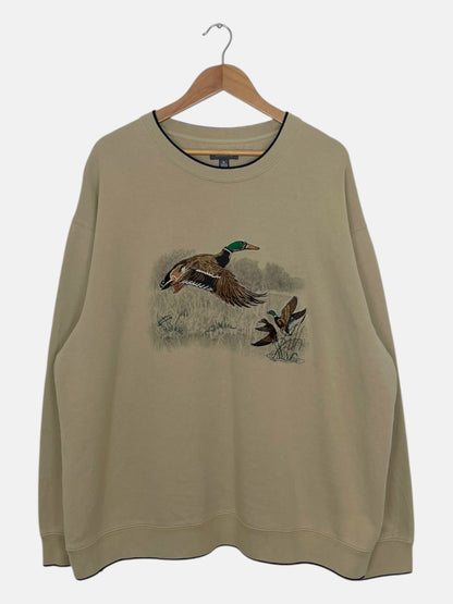 90's Croft & Barrow Duck Embroidered Vintage Sweatshirt Size 2XL