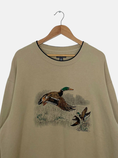 90's Croft & Barrow Duck Embroidered Vintage Sweatshirt Size 2XL