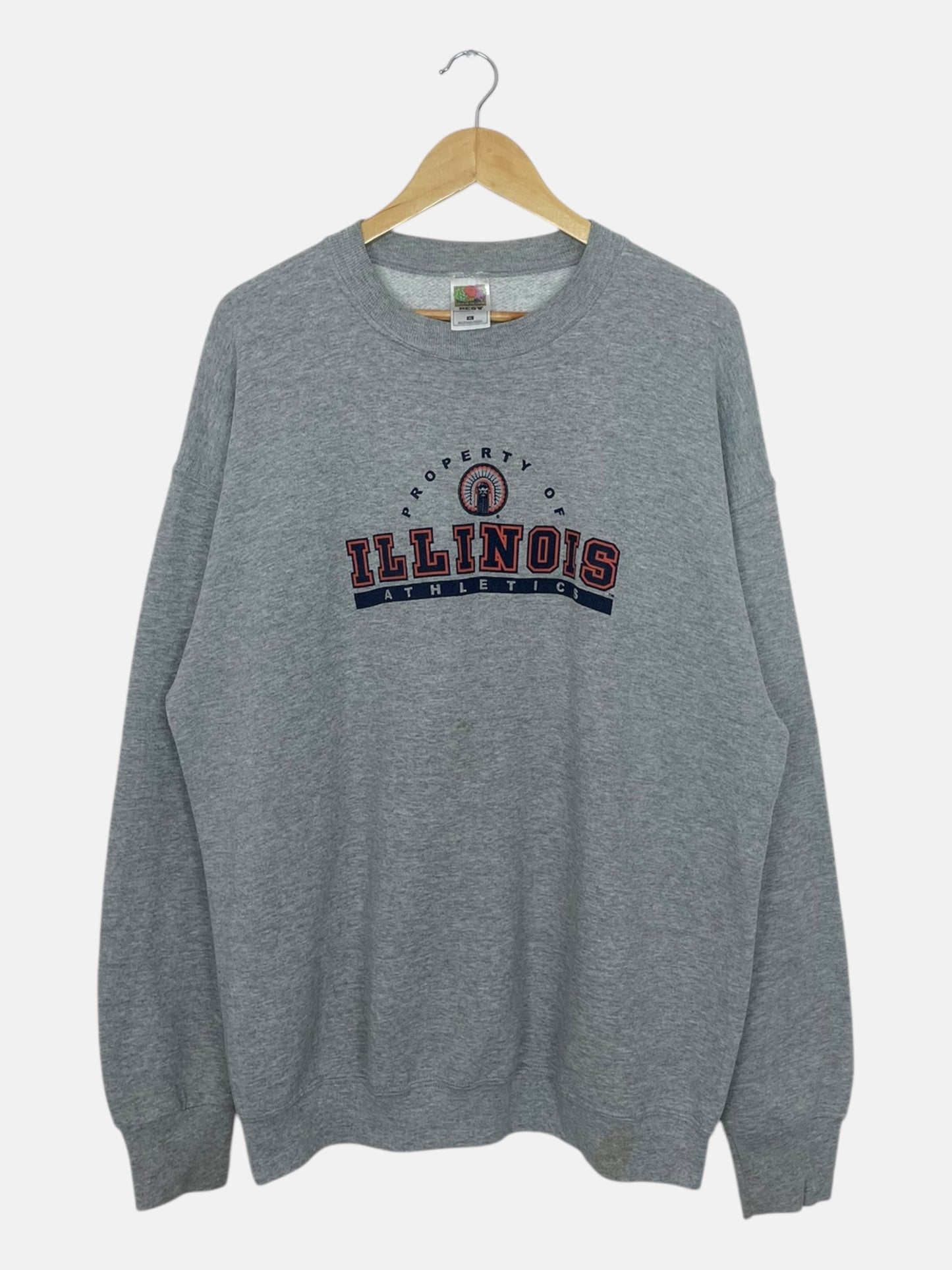 90's Property of Illinois Vintage Sweatshirt Size XL