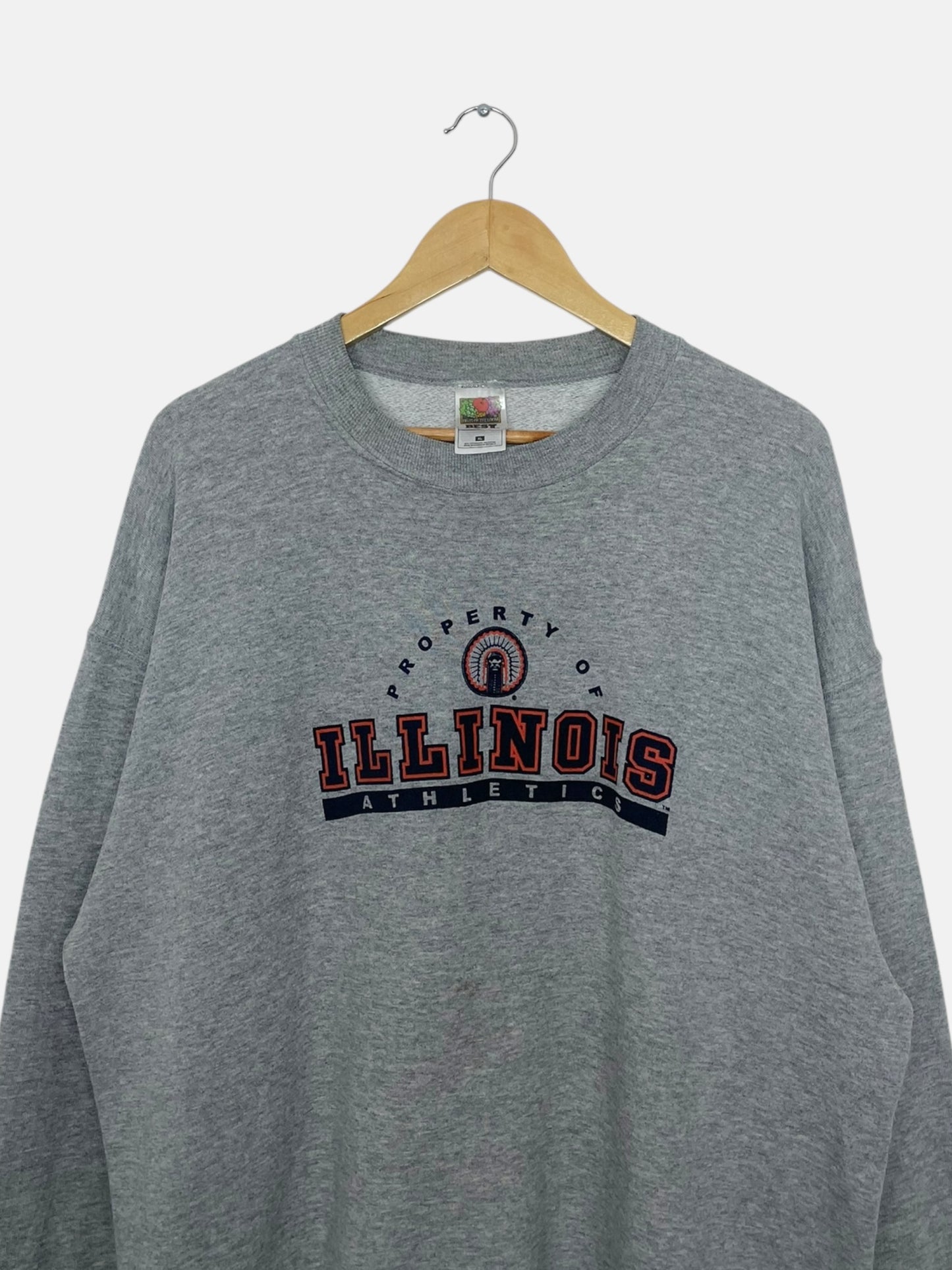 90's Property of Illinois Vintage Sweatshirt Size XL