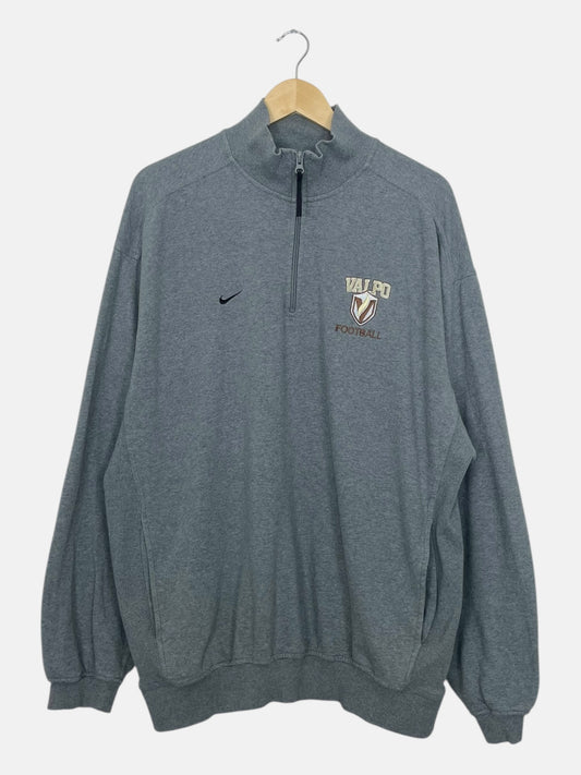 90's Valparaiso Beacons Football Embroidered Nike Vintage Quarter-zip Sweatshirt Size 2XL