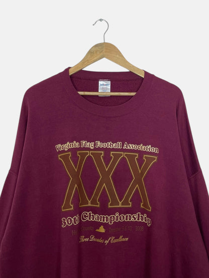 90's Virginia Flag Football Association Vintage Sweatshirt Size 2XL