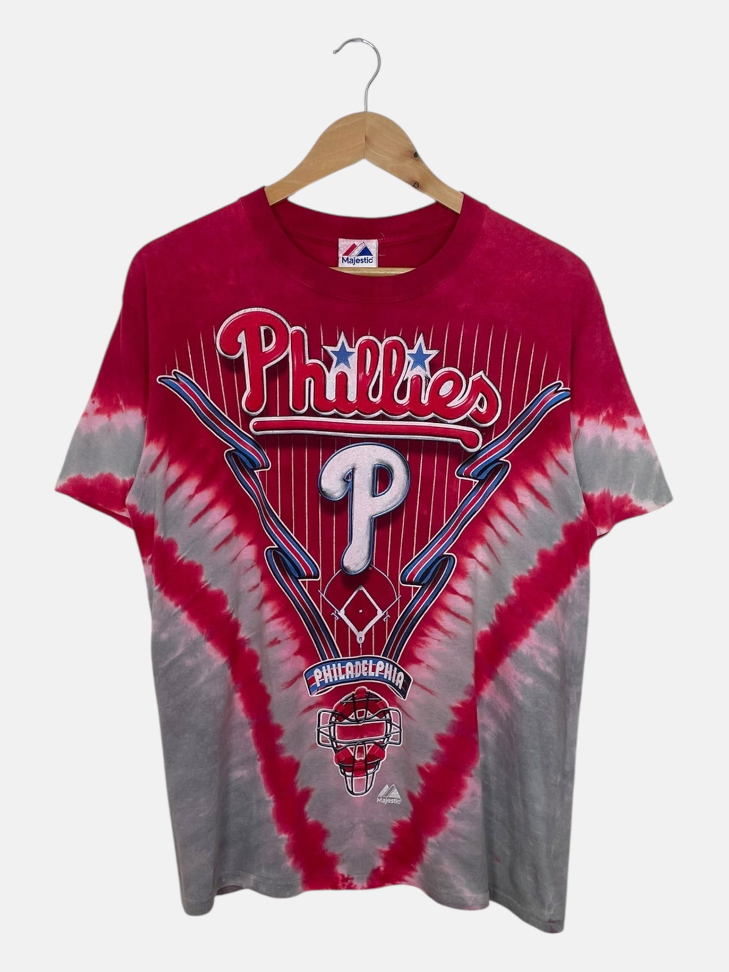90's Phillies Vintage Tie-dyed T-Shirt Size S