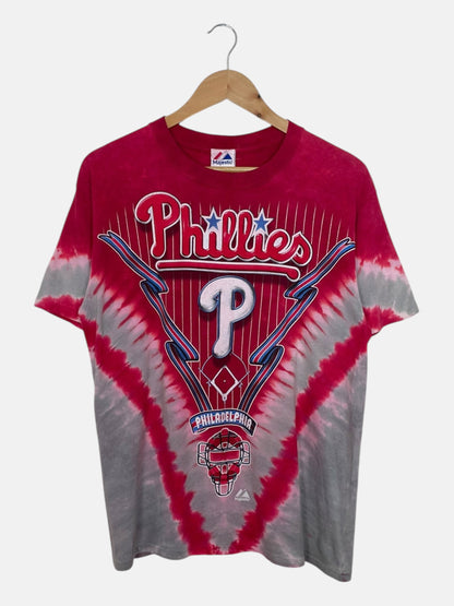 90's Phillies Vintage Tie-dyed T-Shirt Size S