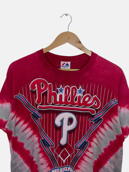 90's Phillies Vintage Tie-dyed T-Shirt Size S