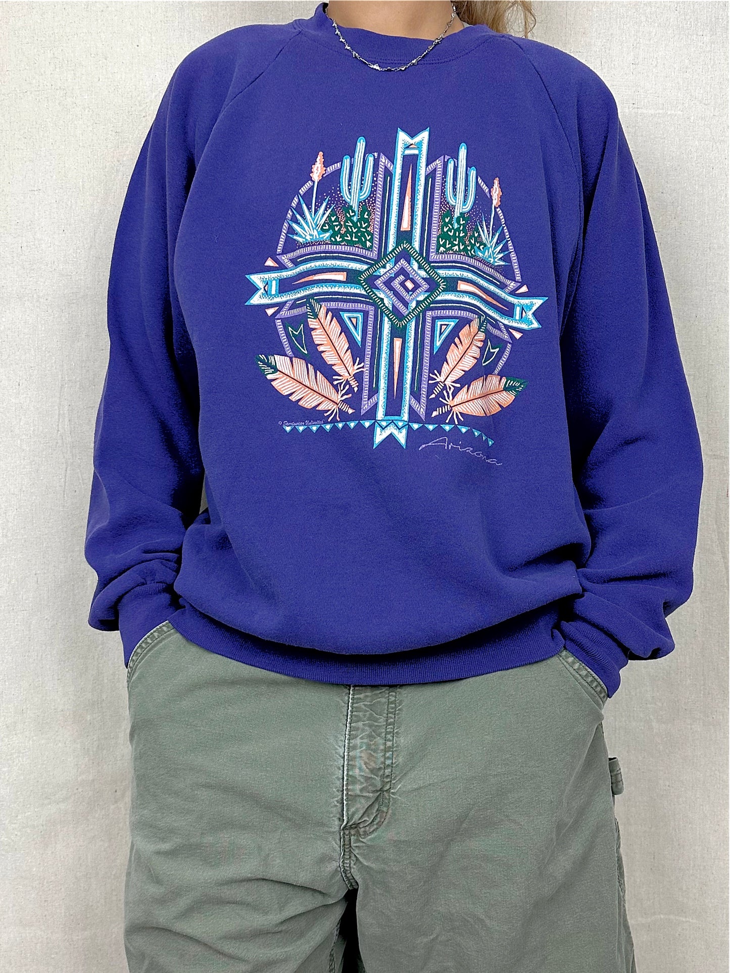 90's Arizona USA Made Vintage Sweatshirt Size 12