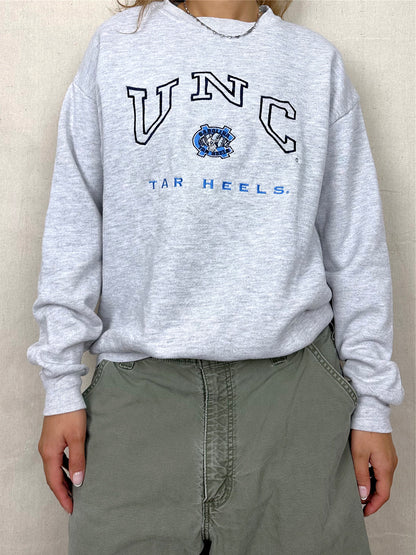 90's UNC Tar Heels USA Made Embroidered Vintage Sweatshirt Size 12